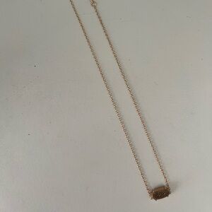 Kendra Scott rose gold druzy necklace